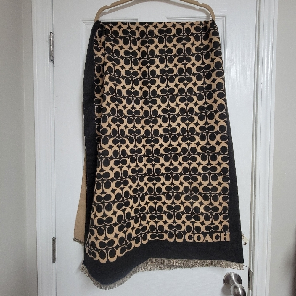 Coach Signature Reversible Scarf.